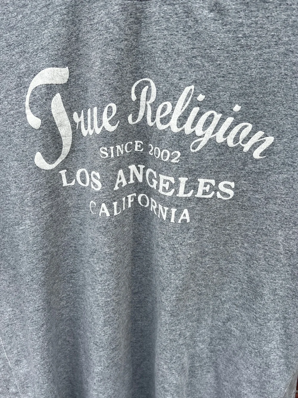 True Religion XL California Graphic Tee Gray Y2K Streetwear